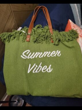 Urban Expressions "Summer Vibes" Fringed Tote Bag